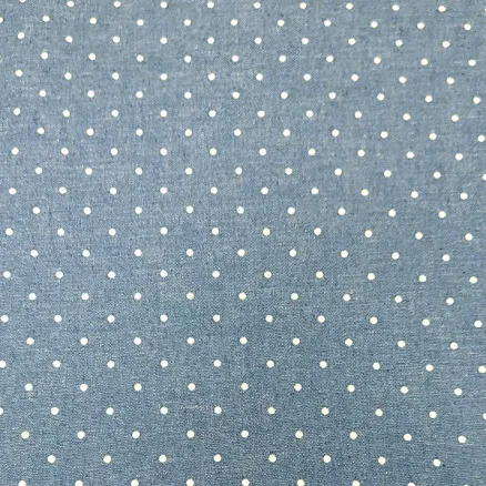 Denim Fabric 145cm 60 Small Dots Stripes - 50cm