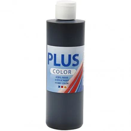 Plus Color Craft Paint, black, 250 ml/1 bottle