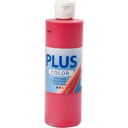 Plus Color Craft Paint, Primary Red, 250 ml/1 bottle.