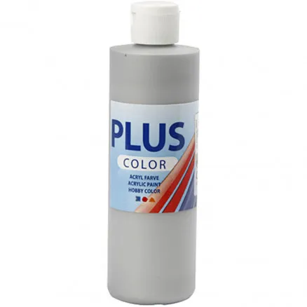 Plus Color Craft Paint, Silver, 250 ml/1 Bottle